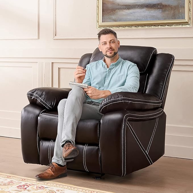 Lifestyle image showing recliner in a modern home theater setting