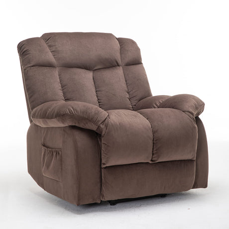 LiftEase Electric Lift Recliner Chair in Coffee Microfiber 