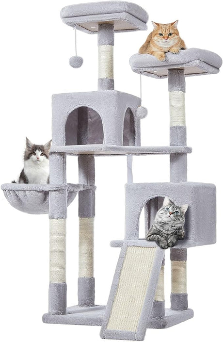 56.3-Inch Cat Tree, Cat Tower with Scratching Posts