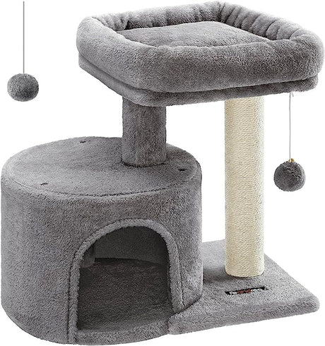 Cat Tree, Cat Tower with Sisal-Covered Scratching Post, Cat Condo with Padded Perch