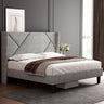 Queen Size Platform Bed Frame with Headboard, Upholstered Bed Frame