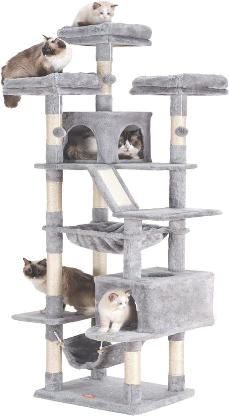 Cat Tree, 73 inches Tall Cat Tower for Large Cats 20 lbs Heavy Duty for Indoor Cats,Big