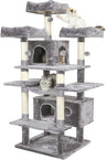 67" Large Cat Tree, Multi-Level Cat Tower with 3 Top Perches, 2 High Plush Condos