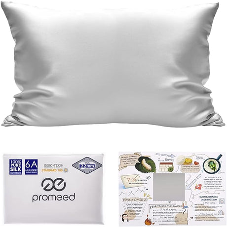 Silk Pillowcase for Hair and Skin with Hidden Zipper