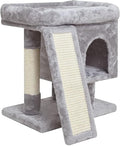 Small Cat Tree for Indoor Cats, Kittens Condo with Scratching Post and Board, Cat Cave