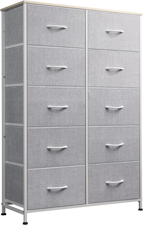 Tall Dresser for Bedroom with 10 Drawers Chest of Drawers