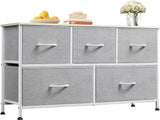 Dresser for Bedroom with 5 Drawers, Wide Chest of Drawers, Fabric Dresser