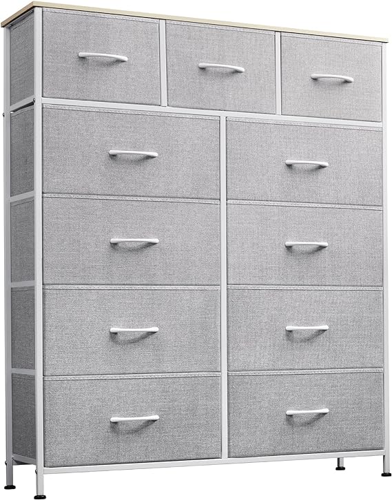 11-Drawer Dresser, Fabric Storage Tower for Bedroom, Hallway, Closets, Tall Chest