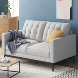 Thompson Loveseat / Tufted Cushions / Green Tea Infused Foam Cushions