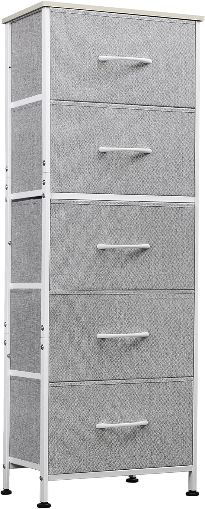 Fabric Dresser, 5-Drawer Tall Dresser for Bedroom, Storage Dresser Organizer