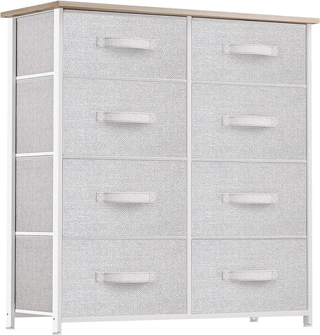 Dresser for Bedroom, Tall Dresser with 8 Drawers