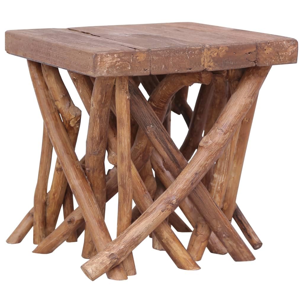Log-style accent table for living room

