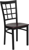 HERCULES Series Black Window Back Metal Restaurant Chair