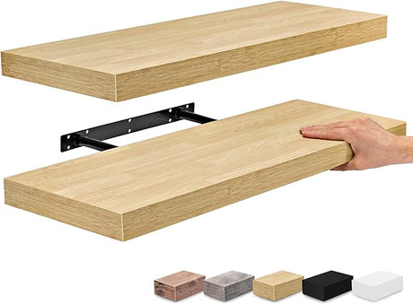 Floating Shelves, Wall Shelves for Bedroom, Kitchen, Living Room, Bathroom Shelves