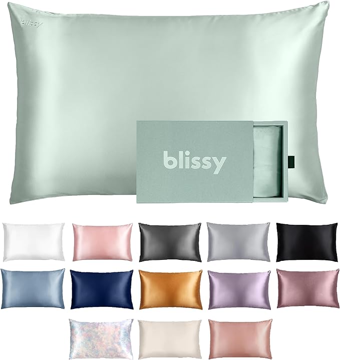 Silk Pillowcase - 100% Pure Mulberry Silk - 22 Momme 6A High-Grade Fibers - Satin Pillow