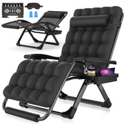 MaxZen XXL Zero Gravity Recliner Chair – Black with Thick Cushion