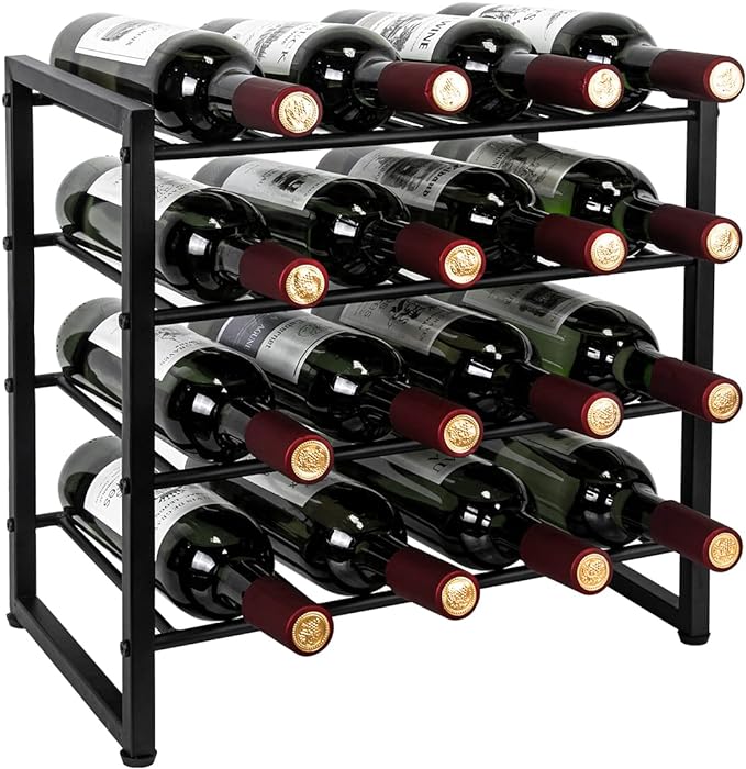 Glass Holder 20 Bottles Wine Storage Shelf for Home Kitchen