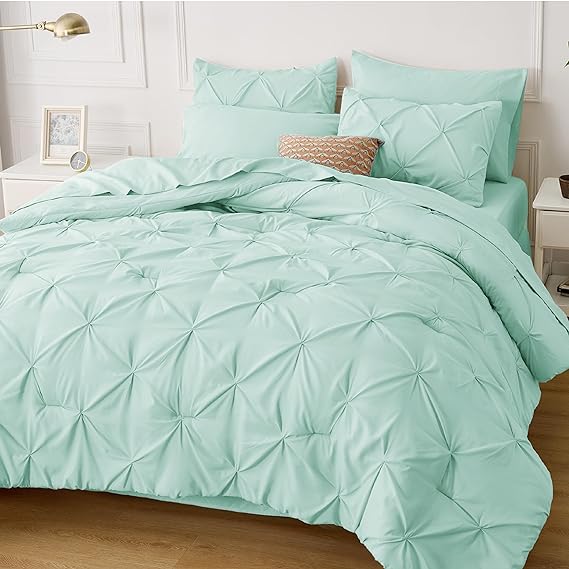 Full Size Comforter Sets - Bedding Sets Full 7 Pieces, Bed in a Bag Navy Blue Bed Sets