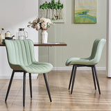 Camel Dining Chairs Set of 2 Upholstered Mid Century Modern Kitchen Chair