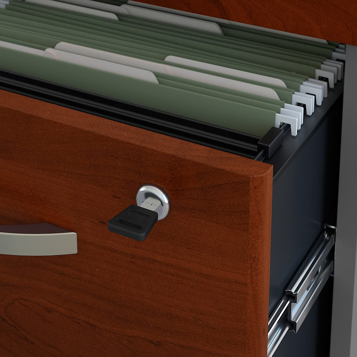 Mobile File Cabinet with 3 Drawers & Locking Mechanism