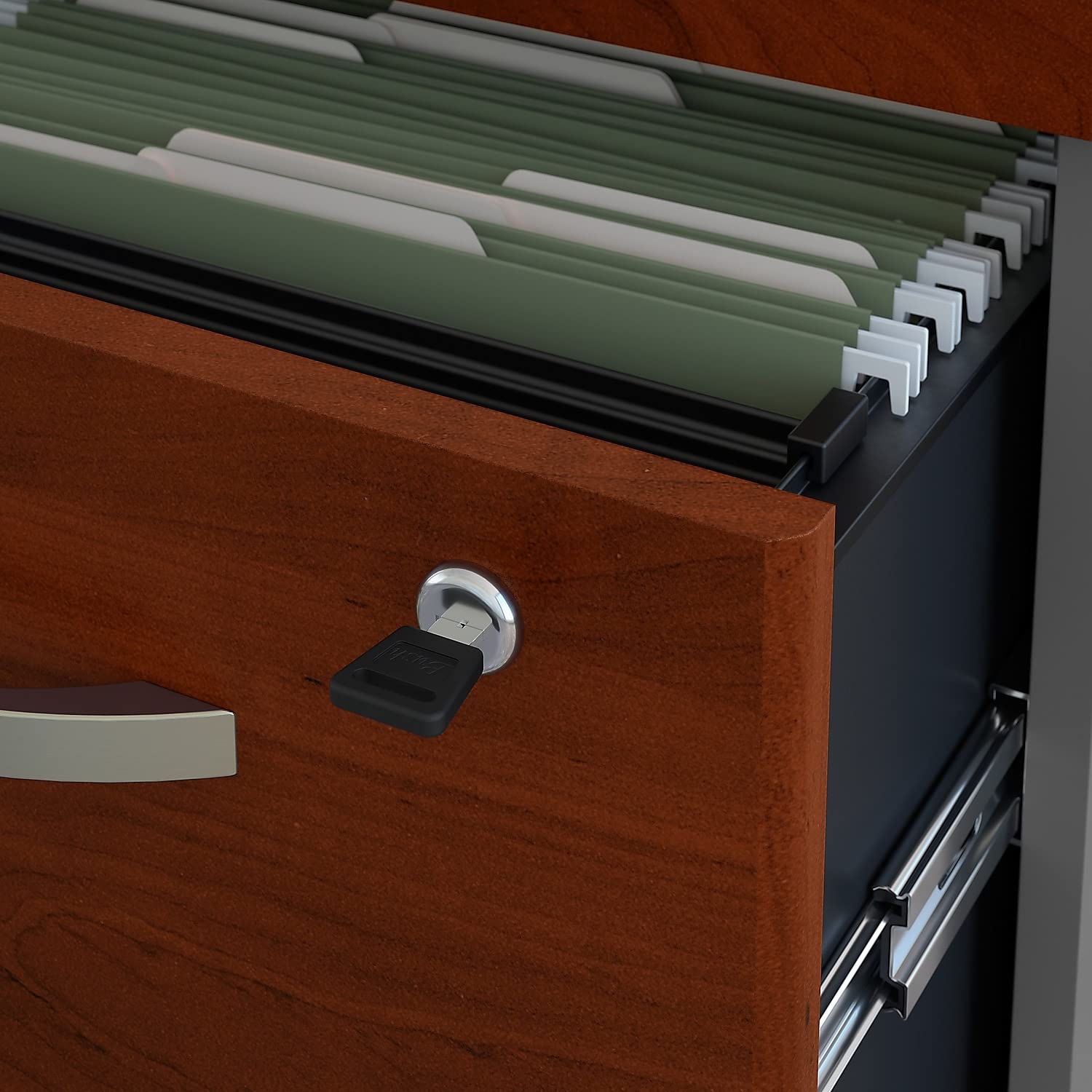 Mobile File Cabinet with 3 Drawers & Locking Mechanism