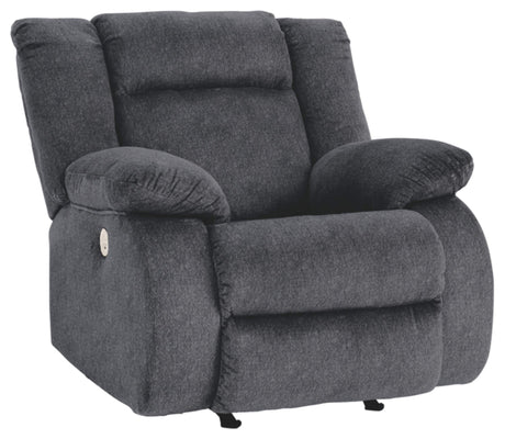 ModLuxe Power Rocker Recliner Chair in Dark Gray/Blue