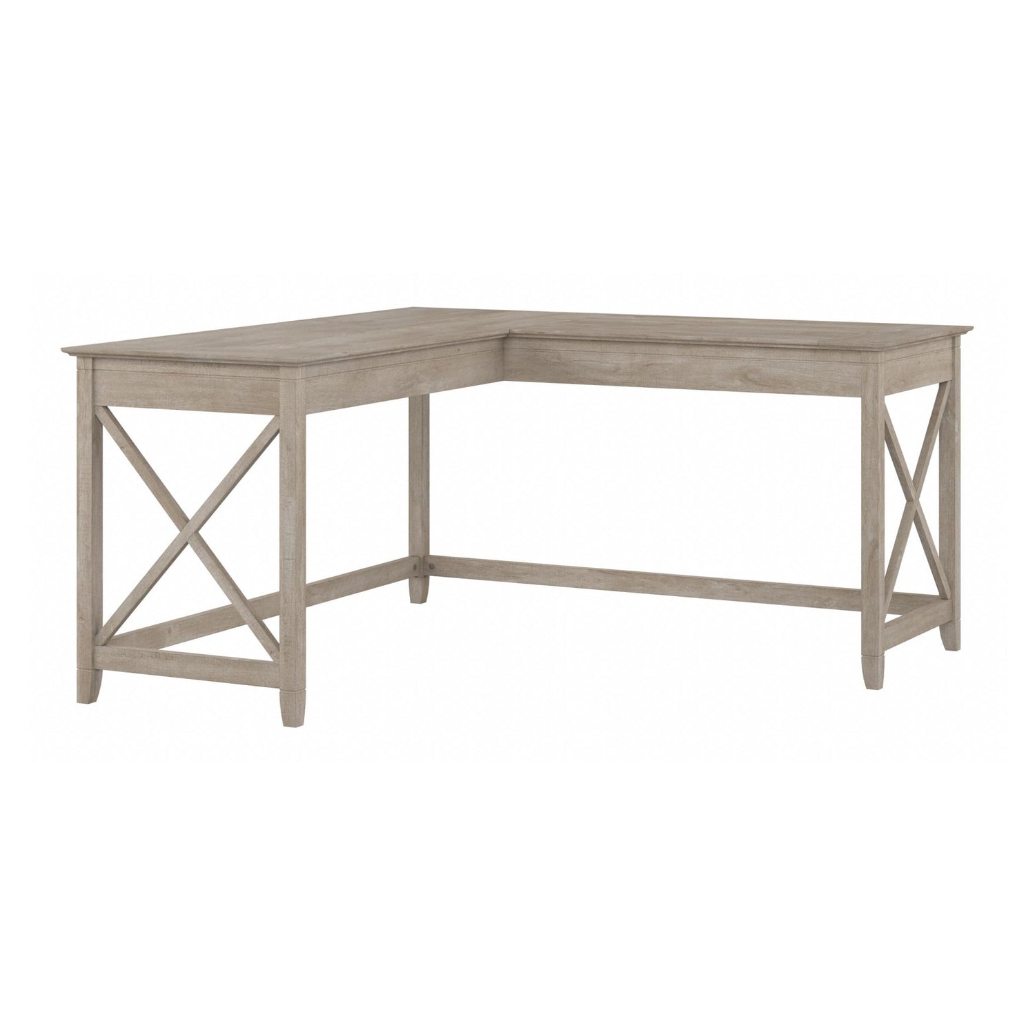 Modern Farmhouse L-Shaped Desk with Durable Wood Finish