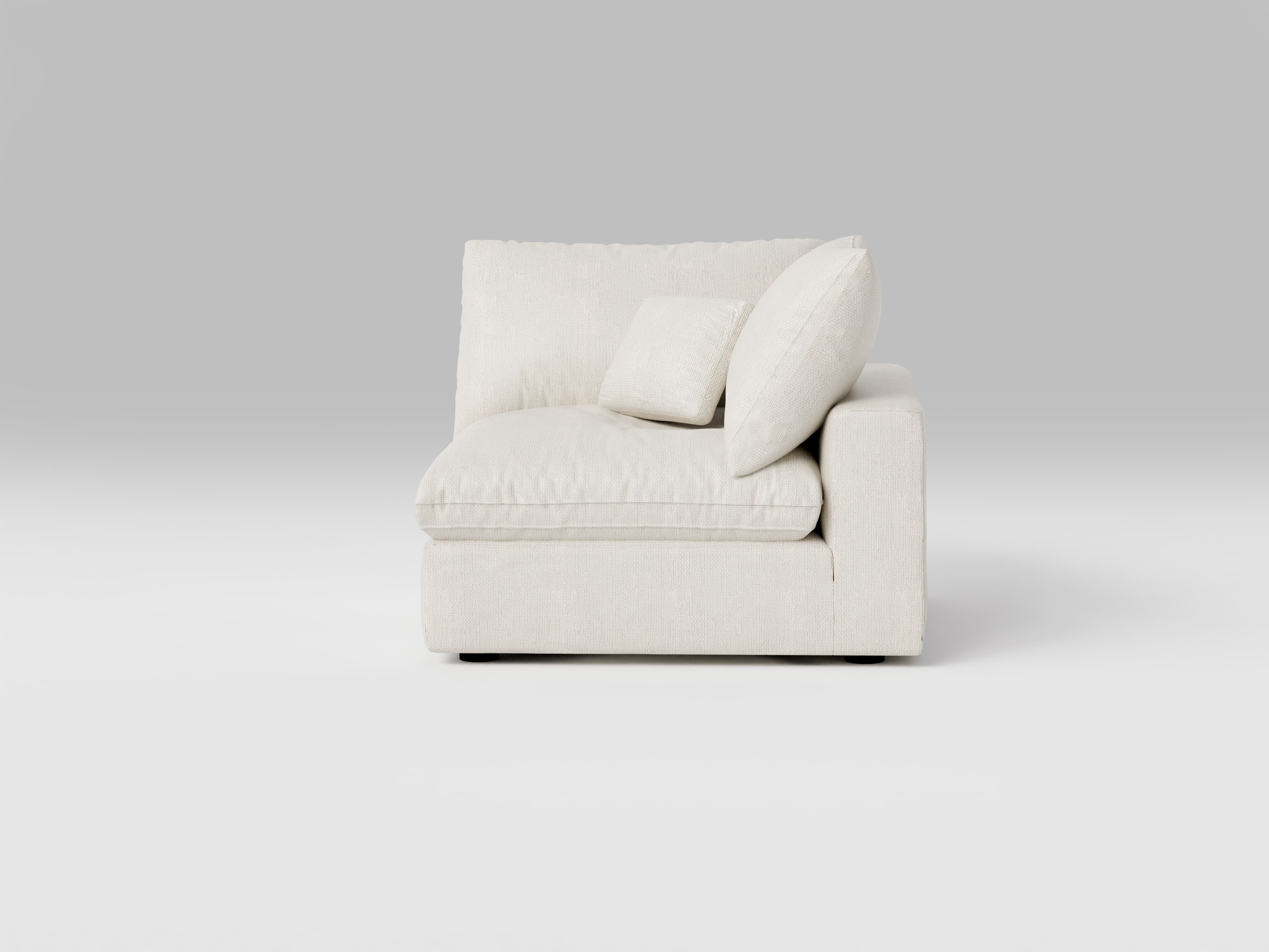 Modular Corner Chair with Down-Blend Cushions - Moisture-Repellent Fabric