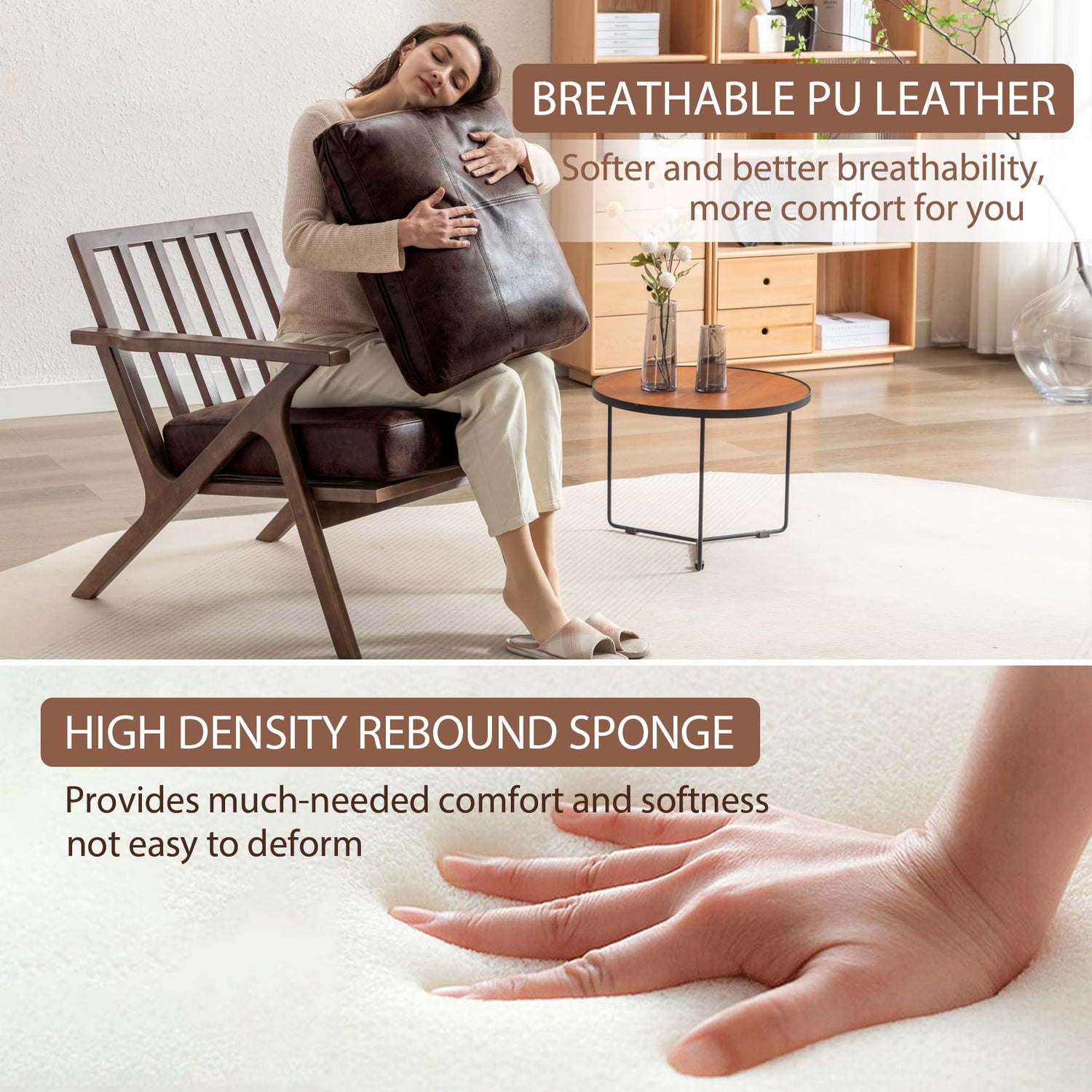 Modura Faux Leather Accent Chairs for Living Room