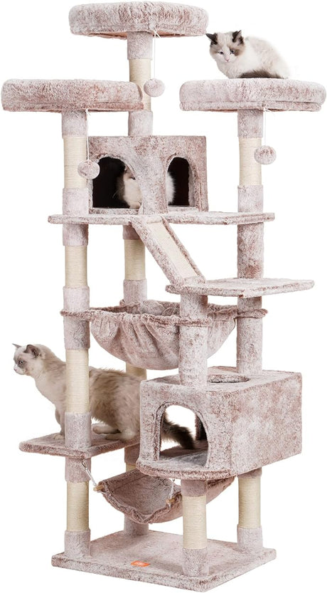 Cat Tree, 73 inches Tall Cat Tower for Large Cats 20 lbs Heavy Duty for Indoor Cats,Big