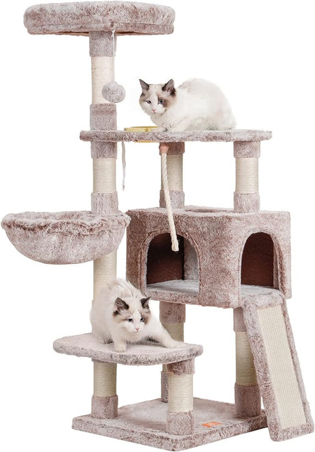 Cat Tree Cat Tower for Indoor Cats Multi-Level Cat Furniture Condo with Feeding Bowl