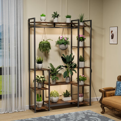 NanoPlant 6 metal plant stand with LED grow lights