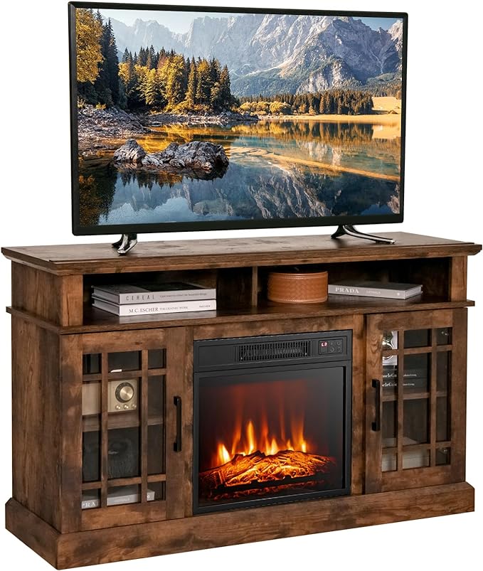 Electric Fireplace TV Stand for TVs Up to 50 Inch