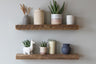 Accent Floating Shelves | Reclaimed Wide Plank Barn Wood with Floating Brackets