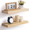 Floating Shelves Wall Mounted Set of 2 - Handcrafted European Pine Natural Rustic