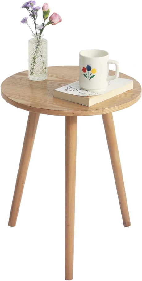 Round Side Table, Small End Table Nightstand Accent Table