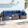 7 Piece Patio Furniture Sets Outdoor Conversation Sofa Set