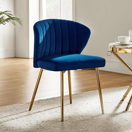 Velvet Dining Chairs, Modern Small Armless Accent Chair