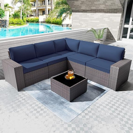 Waterproof Outdoor Patio Set, Modern All-Weather  Patio Furniture Sets