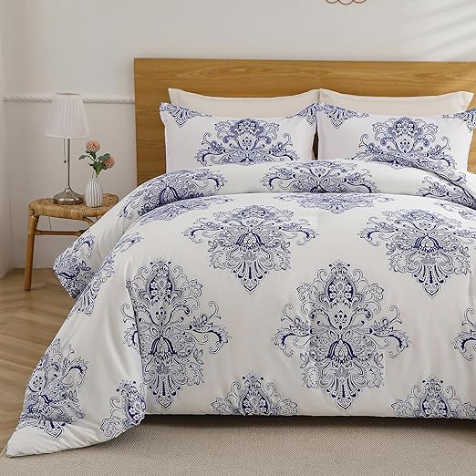 White Twin Comforter Bedding Set (90x68Inch)