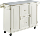 Patriot Black Kitchen Cart with Stainless Steel Top by Home Styles