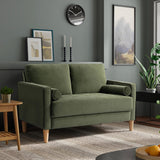 Lexington Loveseat, 52.4" W x 31.1" D x 33.5" H, Navy Blue