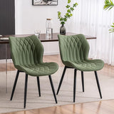 Dining Chairs Set of 2, Upholstered Faux Leather Kitchen & Dining Room Chairs