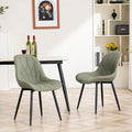 Dining Chairs Set of 2, Khaki Armless Dinner Chairs