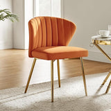 Velvet Dining Chairs, Modern Small Armless Accent Chair