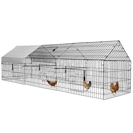 Outdoor rustproof chicken coop with gravity lock door and anchors