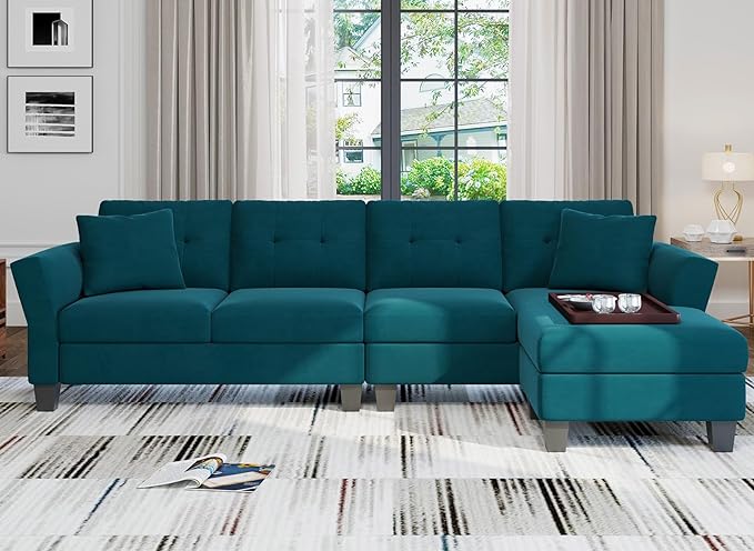 Sofa 4 Seat Sofa with Chaise Convertible