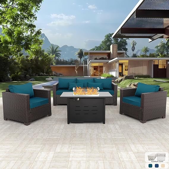 Patio Furniture Set 4 Pieces Outdoor Furniture Sets Patio Couch Outdoor Chairs Coffee