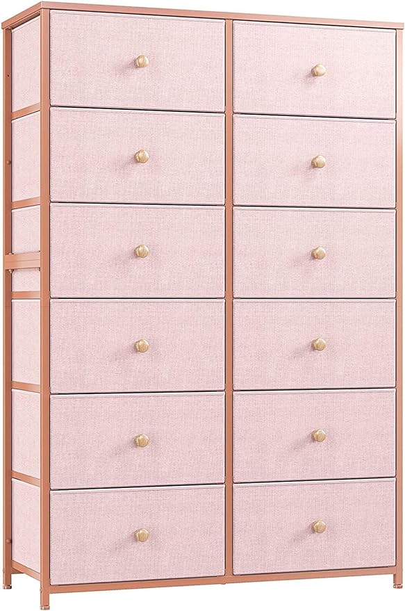 Black Dresser for Bedroom with 12 Drawers Tall Dressers