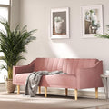 74" Sofa Bed with Adjustable Backrest and Armrests,Convertible Sleeper,Modern Recliner
